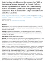 Anterior Cruciate Ligament Reconstruction With a Quadriceps Tendon Autograft in Female Pat...