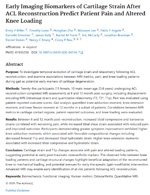 Early Imaging Biomarkers of Cartilage Strain After ACL Reconstruction Predict Patient Pain...
